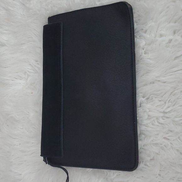 Moda Luxe Black Leather Clutch NWT - Picture 9 of 11